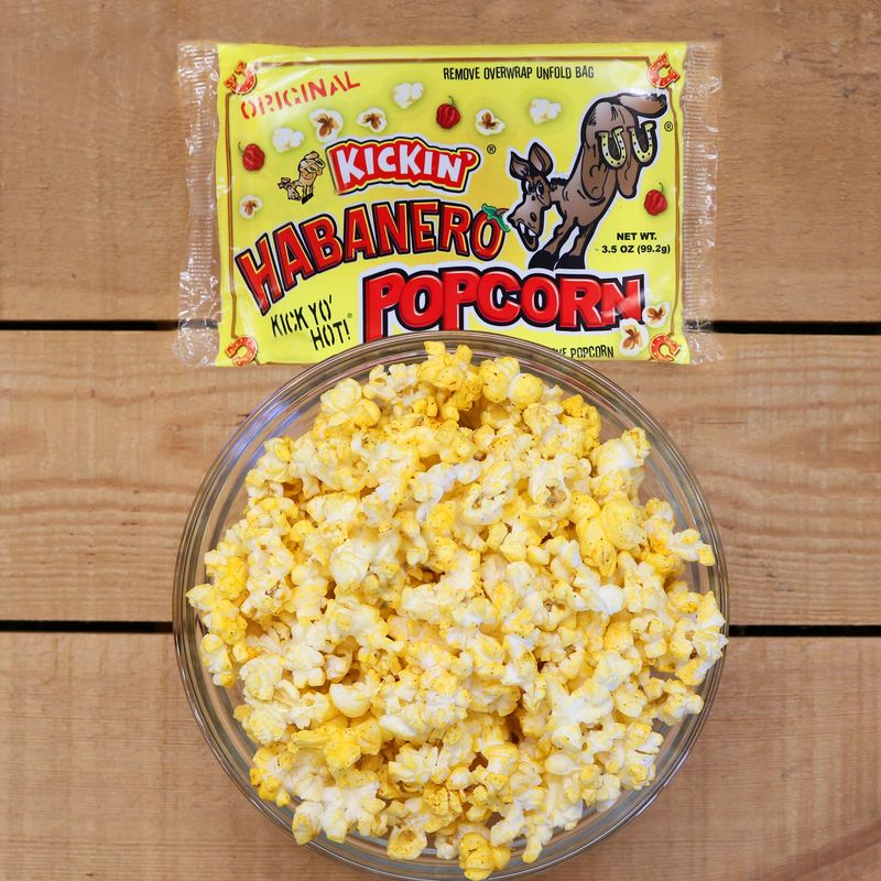 ASS KICKIN' Habanero Microwave Popcorn Bags - 6 Pack - Ultimate Spicy Popcorn Gourmet Gift - Makes a Great Movie Theater Popcorn or Snack Food for Movie Night