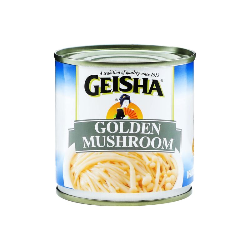 GEISHA Golden Mushroom 4OZ. (Pack of 12), Enoki(Golden Mushroom) | Halal Certified  NON-GMO  Gluten FreeOnly 15 Calories per Container