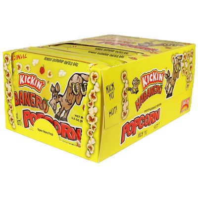 ASS KICKIN&#39; Habanero Microwave Popcorn Bags - 6 Pack - Ultimate Spicy Popcorn Gourmet Gift - Makes a Great Movie Theater Popcorn or Snack Food for Movie Night