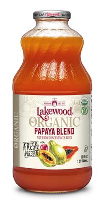 Lakewood Juice Papaya Organic 32.0 FO (Pack of 2)