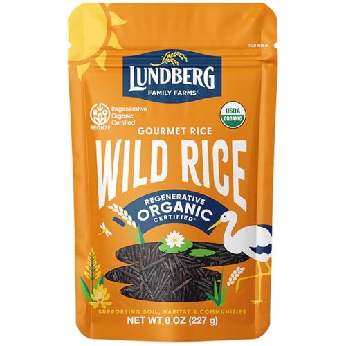 Lundberg Wild Rice, Regenerative Organic Certified -100% Natural California Cultivated Wild Black Rice, 8 Oz