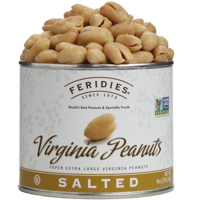 FERIDIES Super Extra Large Salted Virginia Peanuts 9 oz Can