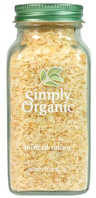 Simply Organic Certified Organic Minced White Onion, 2.21-Ounce Jar, Warm, Sweet, Salty Flavor For Stews &amp; Soups, Kosher