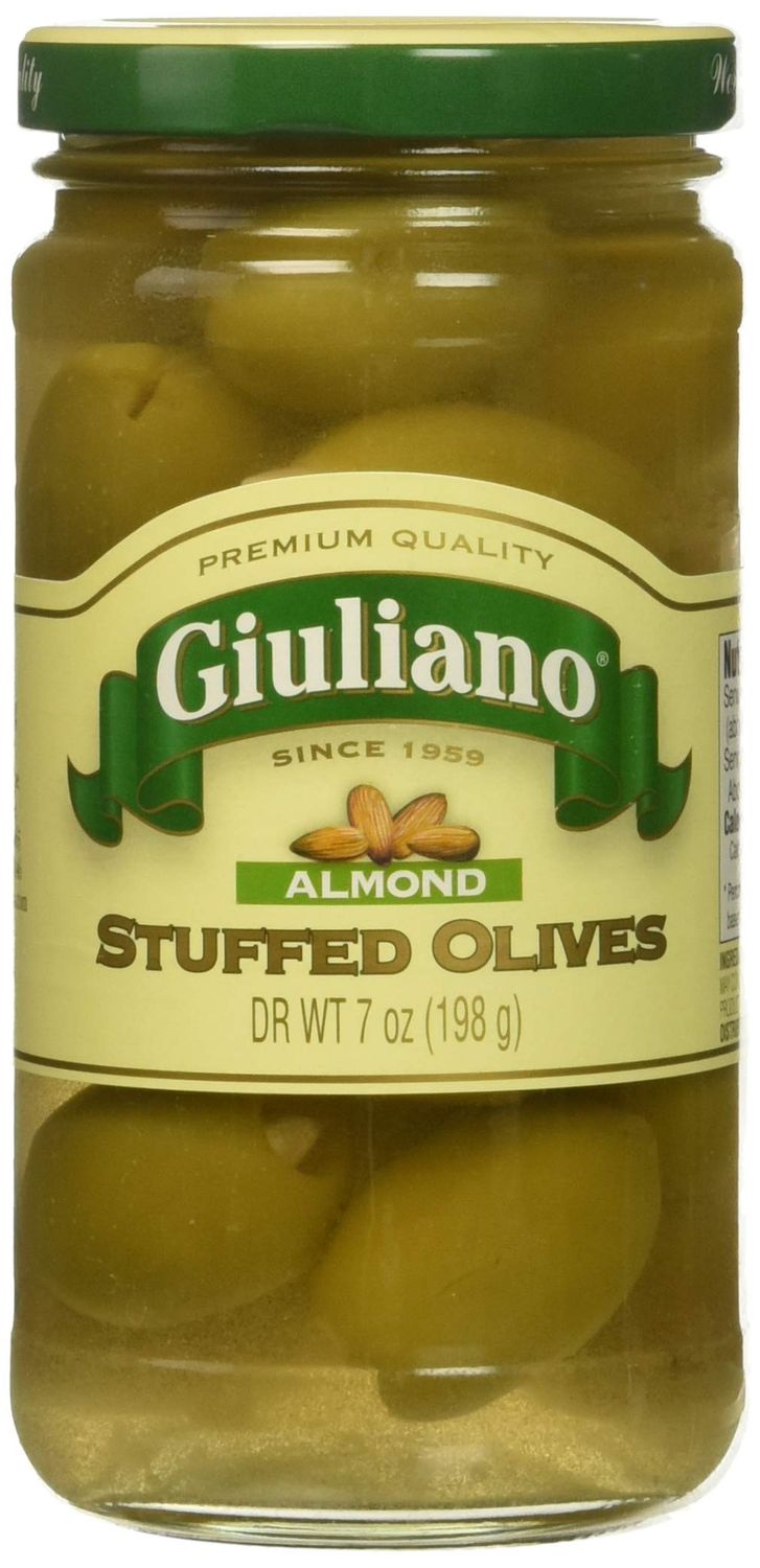 Giuliano Almond Stuffed Olives, 7 Ounce (Pack of 6)