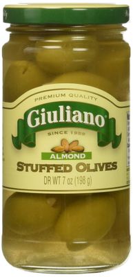 Giuliano Almond Stuffed Olives, 7 Ounce (Pack of 6)