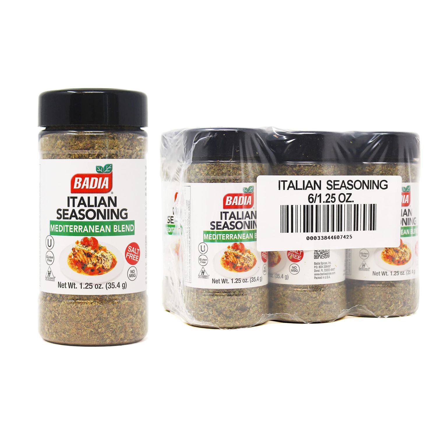 Badia Italian Seasoning Mediterranean Blend, 1.25 Ounce (Pack of 6)