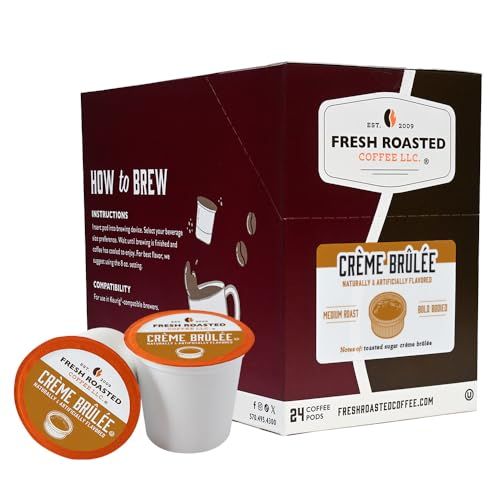 Fresh Roasted Coffee, Crme Brle, Flavored Coffee Pods, K-Cup Compatible, 24 Count