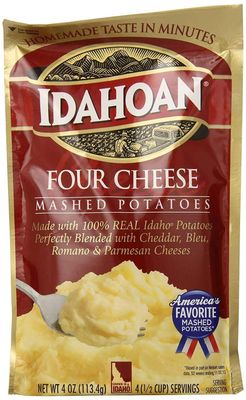 tlc 3 Pack Idahoan Mashed Potatoes Four Cheese 4oz Bags