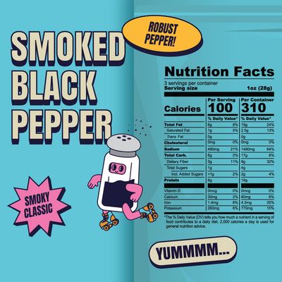 Louisville Vegan Jerky - Smoked Black Pepper Vegan and Vegetarian Meat, 19 Grams of Non-GMO Soy Protein, 310 Calories per Bag, Gluten-Free High Protein Vegan Snacks - 3 oz, 10 Pack