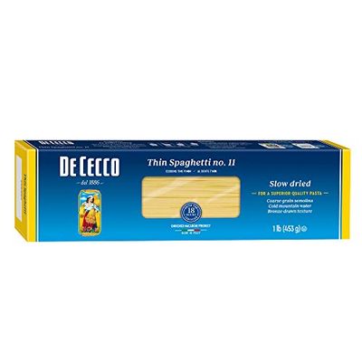 De Cecco Thin Spaghetti, Number 11, 16 oz - Pack of 5
