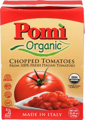 Pomi Tomatoes Chopped Organic, 4 Pack, (26.46 Ounce Each Carton)