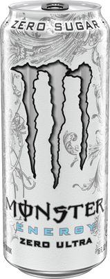 Monster Energy Zero Ultra, Sugar Free Energy Drink, 16 Ounce (Pack of 12)