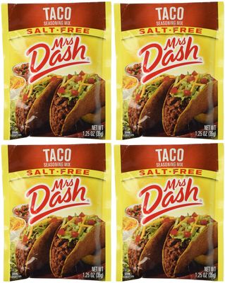 Mrs Dash Salt Free Taco Seasoning Mix (1.25 oz Packets) 4 Pack