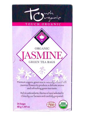 Touch Organic Jasmine Green Tea Bags, 24 count, 1.69 Ounces (1 Box)
