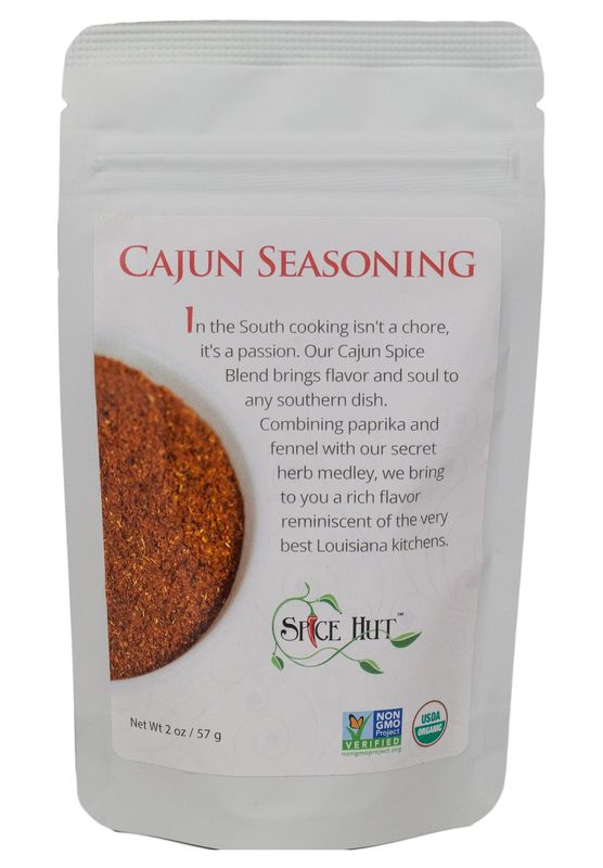 Organic Cajun Spicy Flavors of New Orleans Louisiana Seasoning, 2 Ounce, The Spice Hut