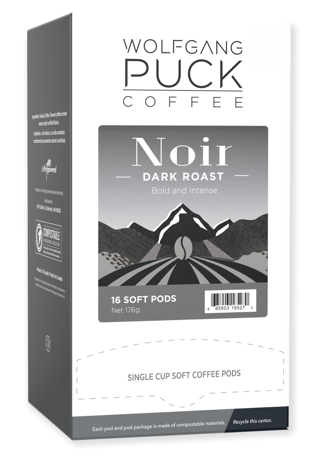 Wolfgang Puck Coffee, Noir, 12 Gram Pods, 16 count