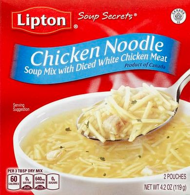 SOUP SECRETS Lipton Instant Soup Mix Chicken Flavor Noodle For a Warm Cup of Soup Cooks in 5 Minutes 4.2 oz