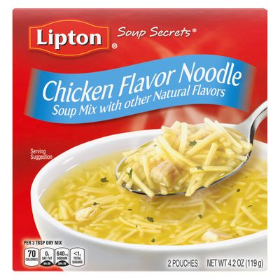 SOUP SECRETS Lipton Instant Soup Mix Chicken Flavor Noodle For a Warm Cup of Soup Cooks in 5 Minutes 4.2 oz