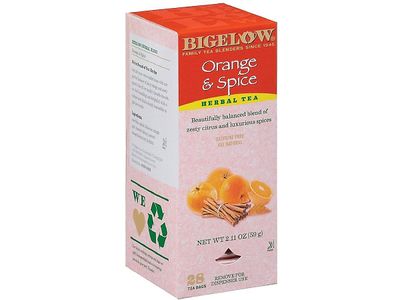 Bigelow 10398 Orange and Spice Herbal Tea 28/Box