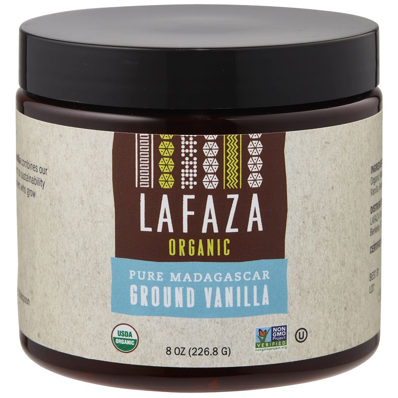 LAFAZA Organic Madagascar Bourbon Pure Ground Vanilla Bean Powder, 8oz