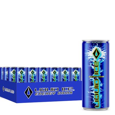 Liquid Ice Energy Drink - Arctic Berry (8.3 Fl Oz, 24 Count)