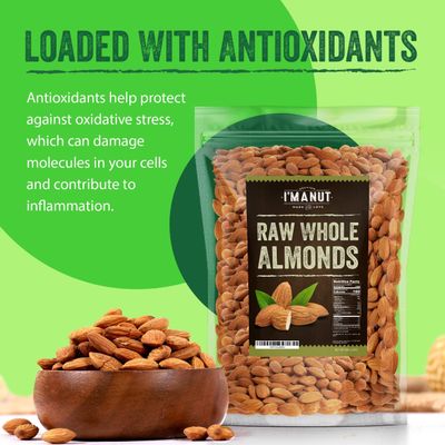 Raw Almond 64 oz (4 lbs) | Natural | Whole | Batch Tested Gluten &amp; Peanut Free | No PPO | Non-GMO | No Herbicide | Healthy Protein boost | Premium Quality | Try the difference!!