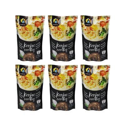 Hethstia Konjac Noodle Fettuccine Low Carb Miracle Noodle Gluten-Free Shirataki Noodle, 57.14 Oz Keto Konjac Pasta, Vegan, Low Calorie Pasta, Non-GMO, Sugar Free (6-Pack)