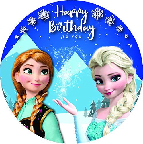 7.5 Inch Edible Cake Toppers - Winter Princess Inspired Birthday Party Collection of Edible Cake Decorations