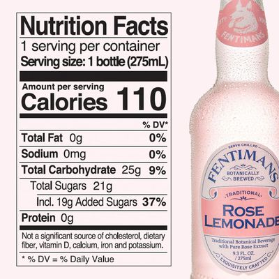 Fentimans Sparkling Rose Lemonade - Sparkling Pink Lemonade with Natural Ingredients &amp; Pure Rose Extract, Mixer, Craft Soda, Botanically Brewed Lemonade - 9.3 Fl Oz (Pack of 4)