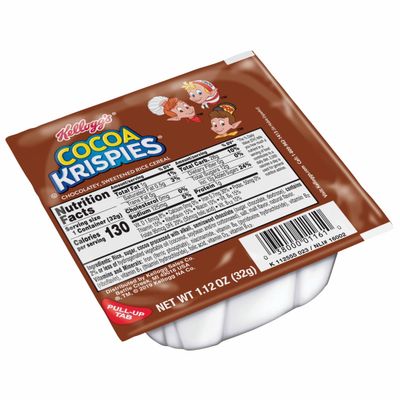 Cocoa Krispies Cold Breakfast Cereal Bowls, Kids Snacks, Original, 6.75lb Case (96 Bowls)