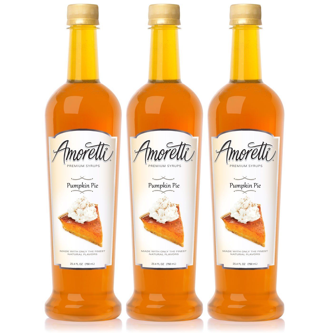Amoretti Premium Pumpkin Pie Syrup 750ml 3 Pack