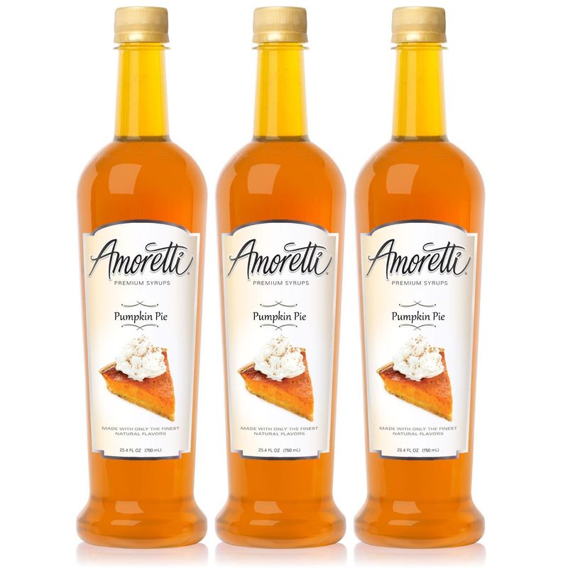 Amoretti Premium Pumpkin Pie Syrup 750ml 3 Pack