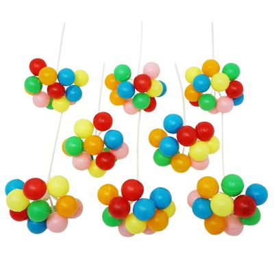 Rainbow Balloon Cluster Cake &amp; Cupcake Decorative Topper &amp; Pick - 8 Clusters Per Pack, 7 Inch Long