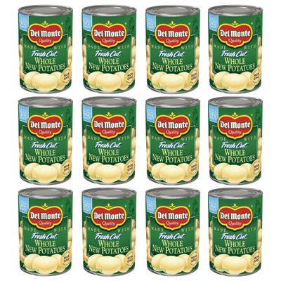 DEL MONTE FRESH CUT Whole New Canned Potatoes, Canned Vegetables, 12 Pack, 14.5 oz Can