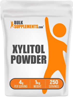 BulkSupplements.com Xylitol Powder - Xylitol Sweetener, Sugar Substitute For Baking &amp; Cooking - Low Calorie &amp; Gluten Free, 4g per Servings, 1kg (2.2 lbs) (Pack of 1)