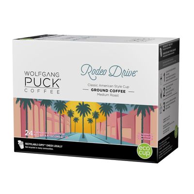 Wolfgang Puck Coffee Single Serve Capsules, Medium Roast, Compatible with Keurig K-Cup Brewers, Rodeo Drive, 24 Count (Pack of 1)