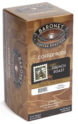 Baronet Coffee French Dark Roast, 18-Count Coffee Pods (Pack of 3)