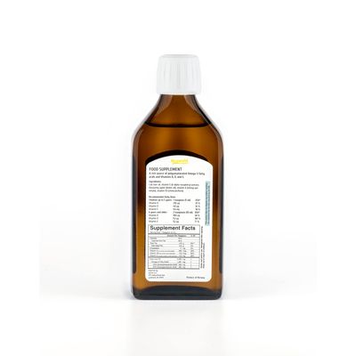 Sanniti 100% Natural Cod Liver Oil, 1081 mg Total Omega-3 Fatty Acids, Wild Caught Nordic, 250 mL (8.4 oz) (Lemon)