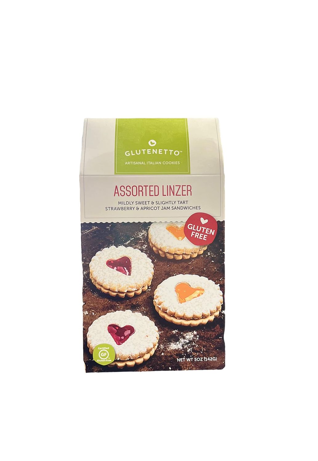 Al Amin Foods Gluten Free Assorted Linzer Italian Cookies Strawberry and Apricot Net Wt. 5oz (142g)