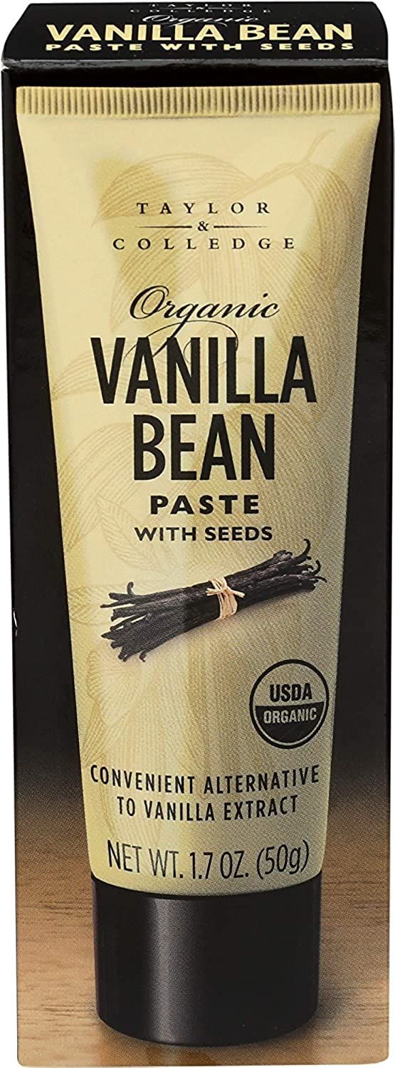 Taylor &amp; Colledge Organic Vanilla Bean Paste with Seeds, 1.7oz Tube
