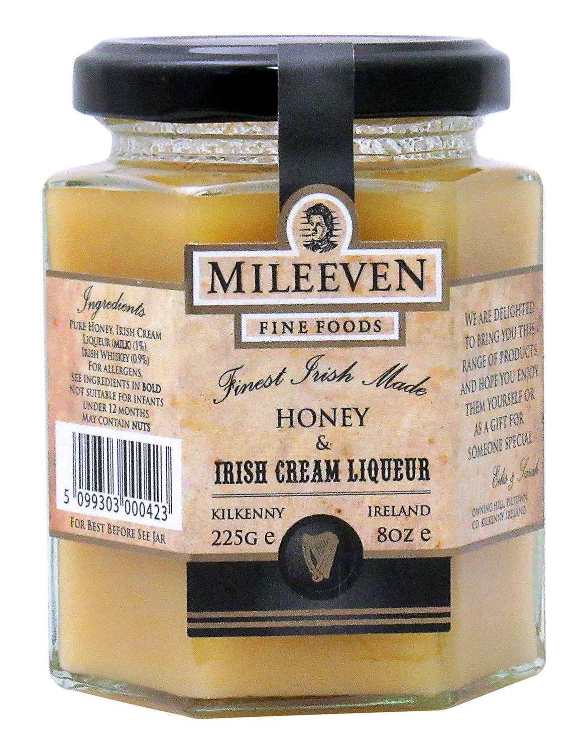 Mileeven Honey &amp; Irish Cream Liqueur, 8 Ounce