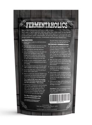 Fermentaholics Kombucha SCOBY &amp; Starter Tea | Live, Fresh, Organic Starter Culture | DIY Kombucha | 12oz Fresh Starter Tea