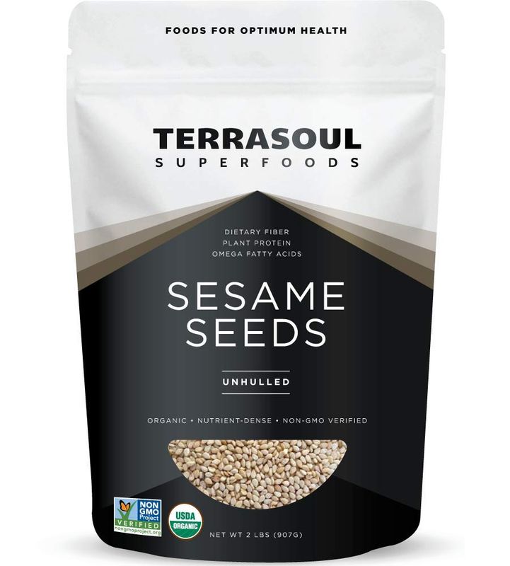 Terrasoul Superfoods Organic Unhulled Sesame Seeds, 2 Lbs, Nutty Crunch for Asian Dishes, Baking, and Homemade Tahini