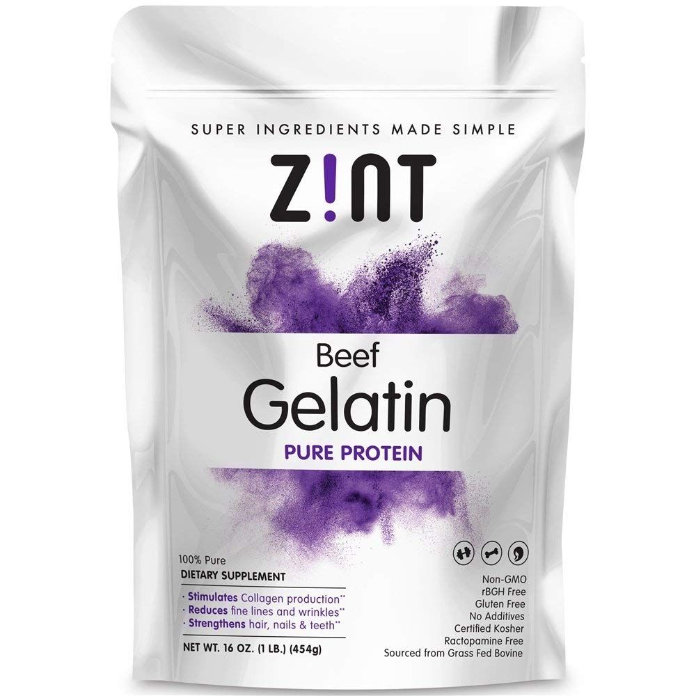 Zint Grass-Fed Beef Gelatin Protein Powder Pouch, 16 oz