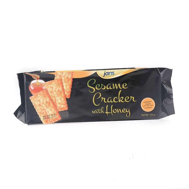 Jans Sesame Cracker with Honey 5.64 oz | Classic Recipe With Delicious Taste | Combination of Sesame Seeds and Honey | Made out of Wheat Flour | NO Cholesterol | NO Trans Fat (Pack of 8)