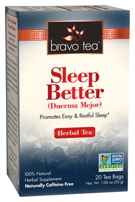 Bravo Tea Sleep &amp; Renew Herbal Tea Caffeine Free, 20 Tea Bags