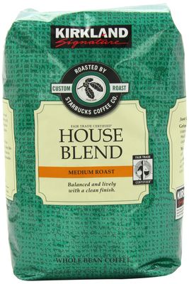 Signature&#39;s Kirkland Starbucks Bean Coffee, Medium Roast House Blend, 32 Ounce