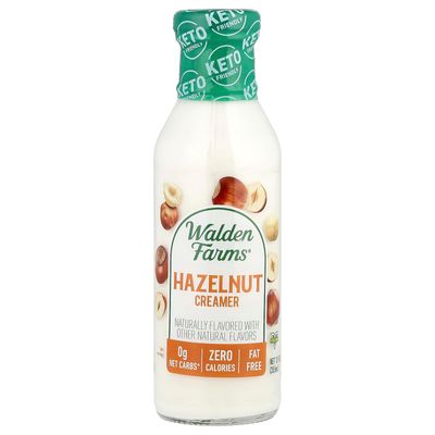 Walden Farms Hazelnut Coffee Creamer, 12 oz Bottle, Fresh Flavored Non-Dairy Milk Substitute, Natural and Liquid, Gluten Free and 0g Net Carbs, Vegan Friendly