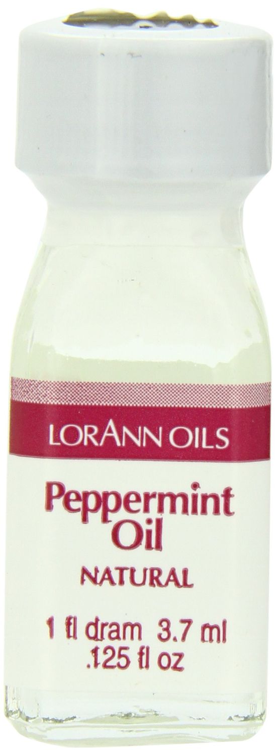 LorAnn Peppermint Oil SS Natural Flavor, 1 dram bottle (.0125 fl oz - 3.7ml - 1 teaspoon)- 12 pack