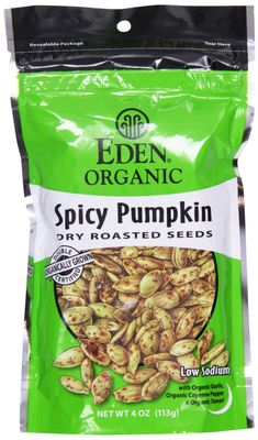 Spicy Pumpkin Seeds Dry Roasted Organic 4 Ounce Pkg